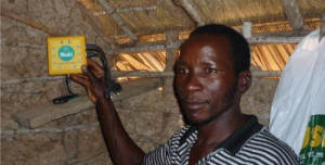 Samuel Kapelekesho with his Mobi unit