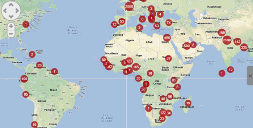 Green Power Deployment Tracker: Renewable energy sources by the mobile industry around the globe