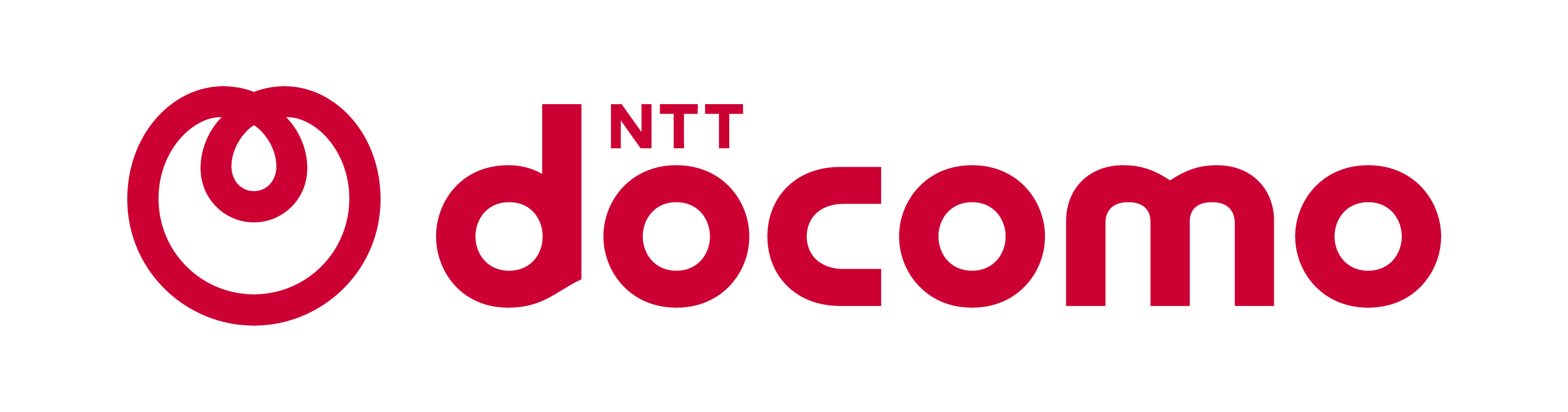 NTT Docomo logo with red text and a circular red icon on a white background.