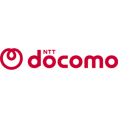 Red NTT docomo logo with stylized circular icon on the left and "docomo" text to the right on a white background.