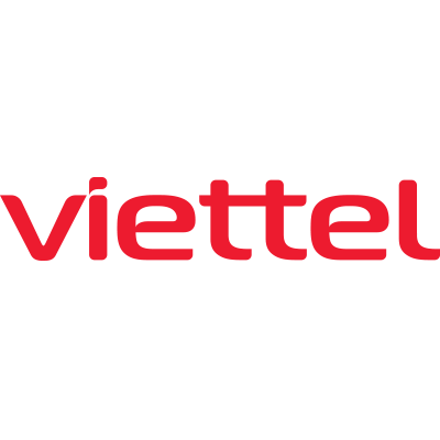 Red "viettel" logo on a white background, written in lowercase rounded letters.
