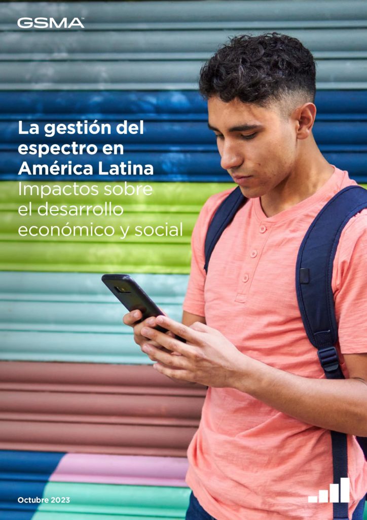 Report cover shows a man with a mobile phone