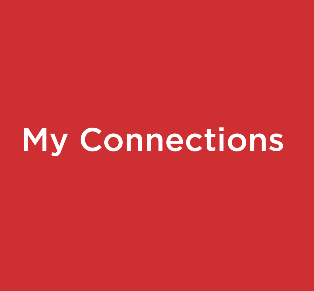 Red background with the white text "My Connections" centered in a bold, sans-serif font.