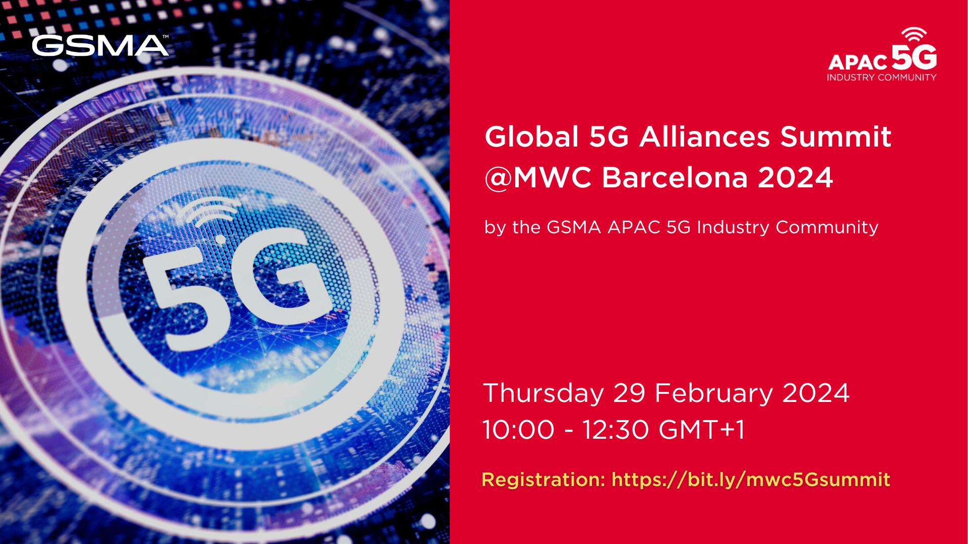 Global 5G Alliances Summit @MWC Barcelona – powered by APAC 5G Industry Community