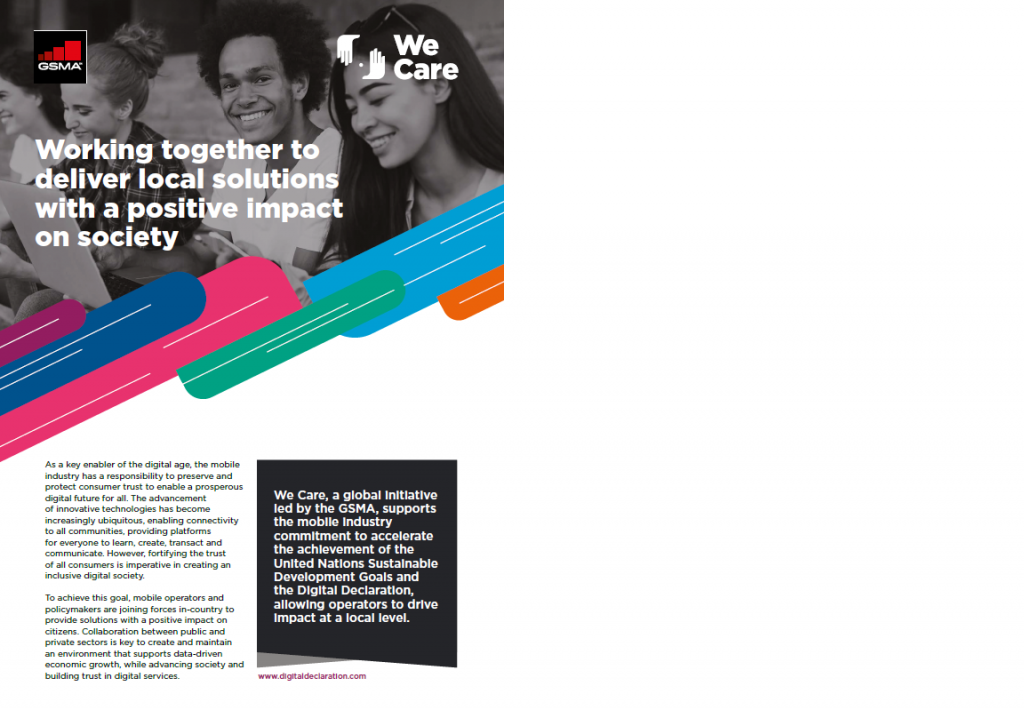 GSMA We Care Initiative Overview Flyer image