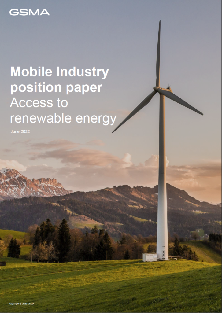 Mobile Industry position paper: Access to renewable energy image