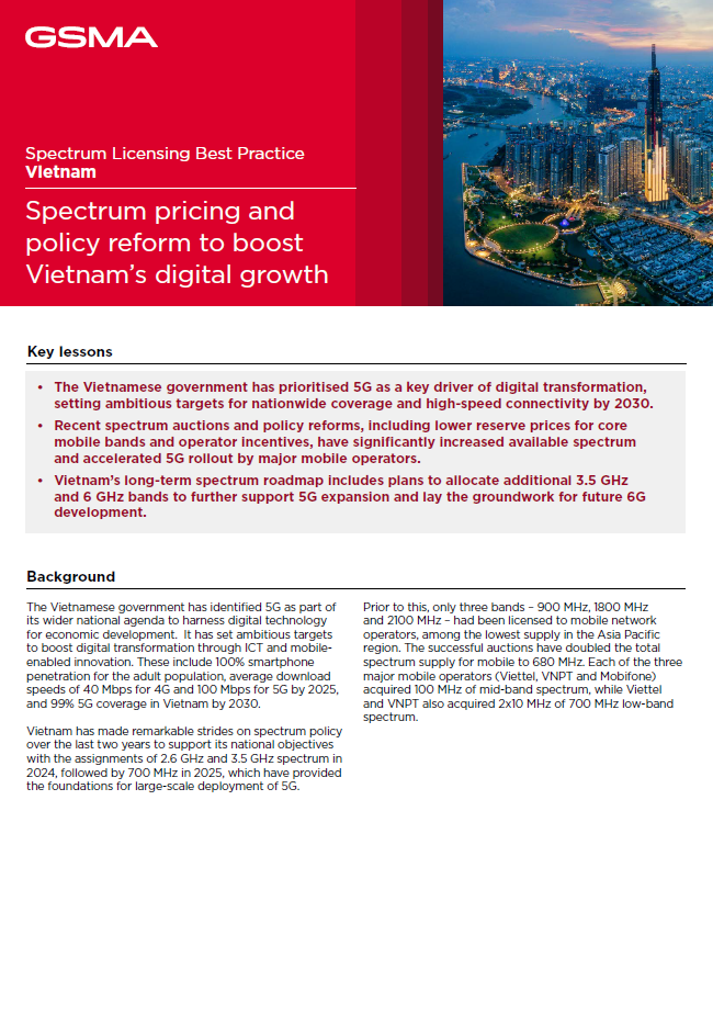 Spectrum Licensing – Best Practice for Mobile Networks image