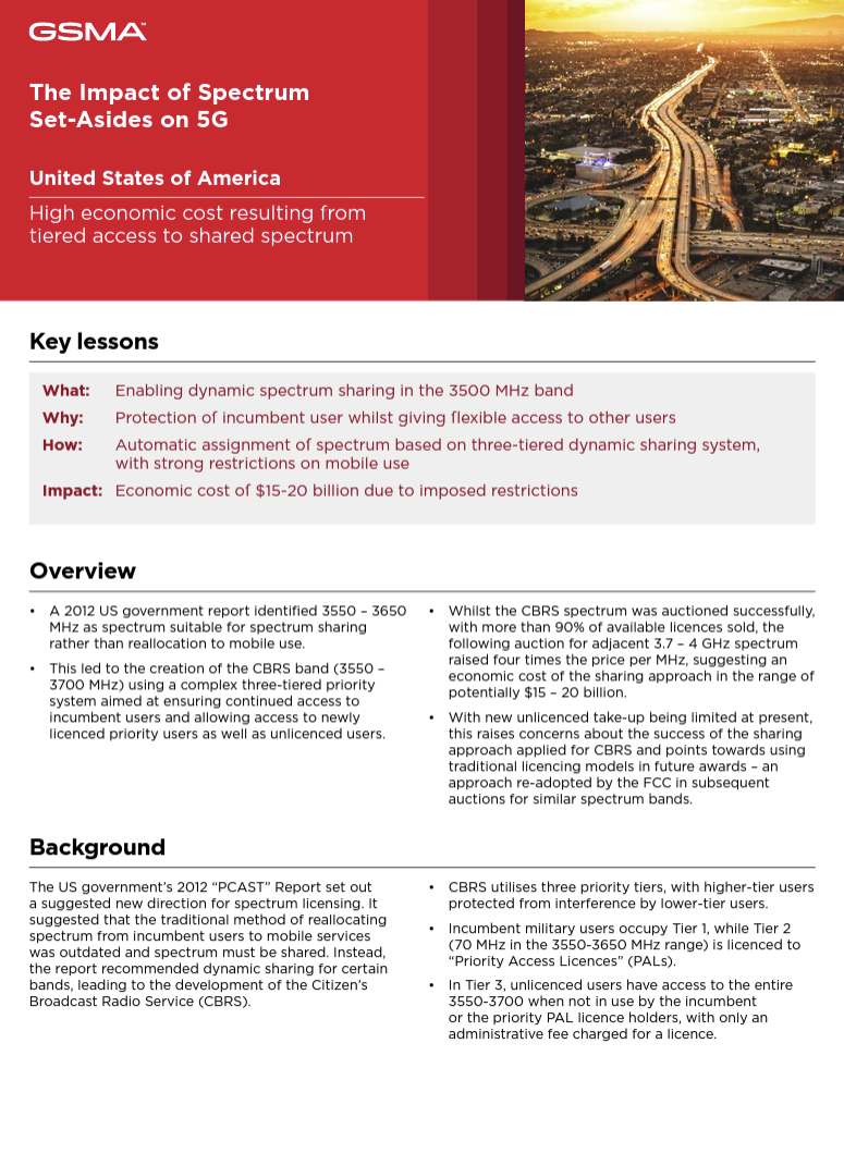 The Impact of Spectrum Set-Asides on 5G image