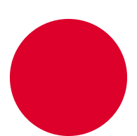 A large, solid red circle is centered on a white background. The circle is bold and evenly colored, with no additional designs, text, or details present in the image.