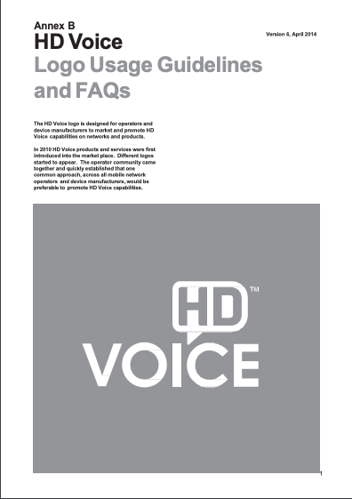 Annex B – HD Voice Logo Usage Guidelines and FAQs image