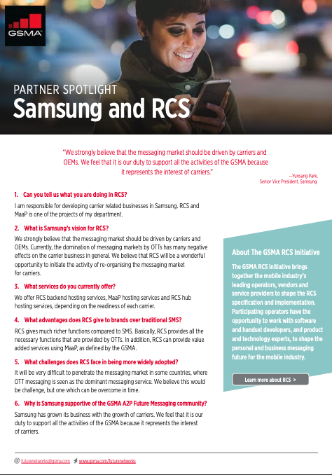 PARTNER SPOTLIGHT: Samsung and RCS image
