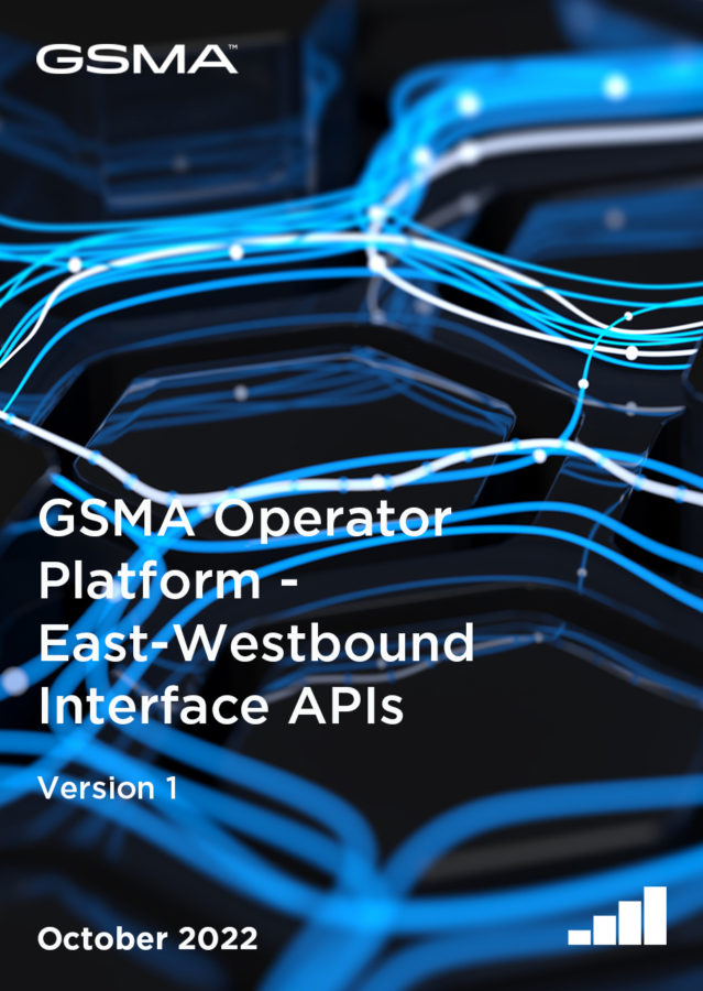 GSMA Operator Platform Group – East-Westbound Interface APIs image