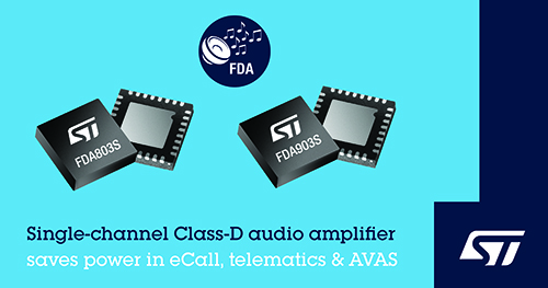 STMicroelectronics’ automotive audio power amplifiers bring digital flexibility to eCall, telematics, and AVAS image