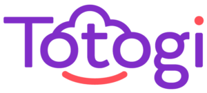 A purple logo with the word togii on it.