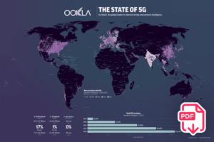 Global 5g deployment map with statistics on speed and usage.