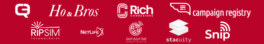 Image with logos of GSMA Members in white