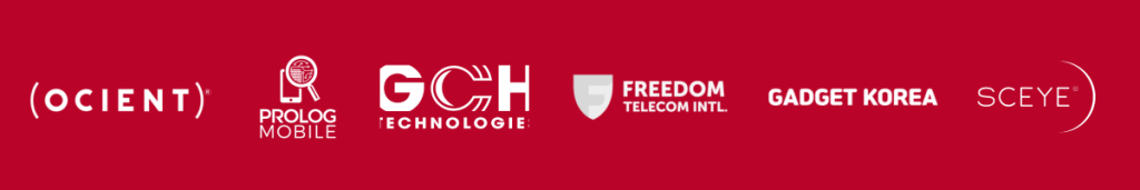 Logos of Ocient, Prolog Mobile, GCH, Freedom Telecom Intl, Gadget Korea, and Sceye—new GSMA members in May—highlight the evolving mobile ecosystem on a red background.