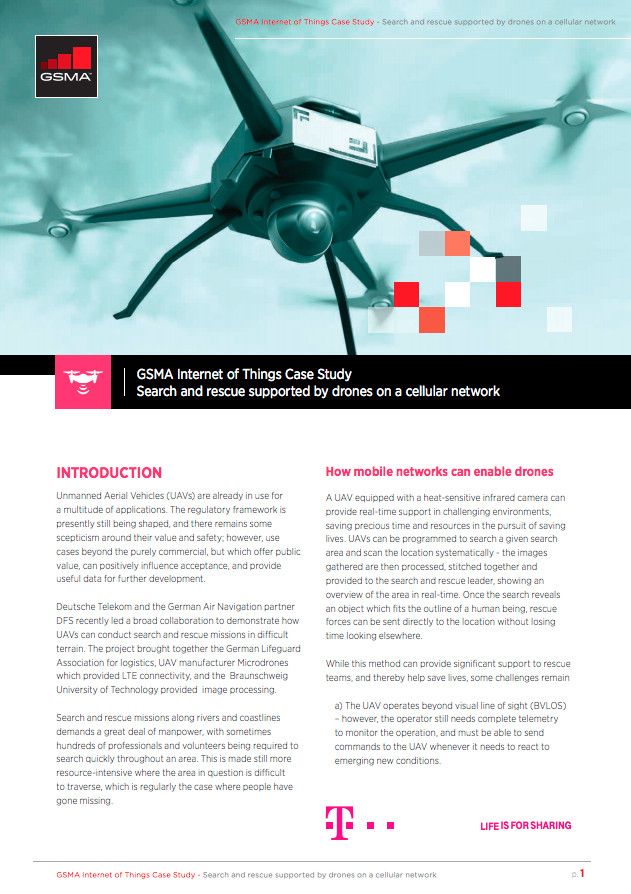 Drones Case Study: Search and Rescue Supported by Drones on a Cellular Network image