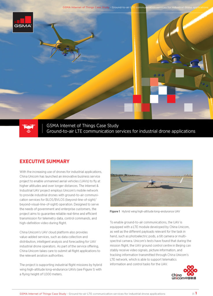 Case Study: Ground-to-Air LTE Communication Services for Industrial Drone Applications image