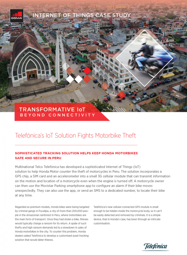 IoT Beyond Connectivity Case Study: Telefónica’s IoT Solution Fights Motorbike Theft image