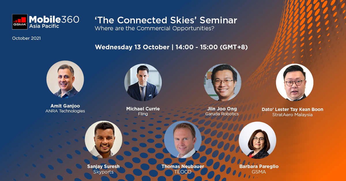 GSMA Mobile 360 APAC Seminar: The Connected Skies – Where are the Commercial Opportunities?