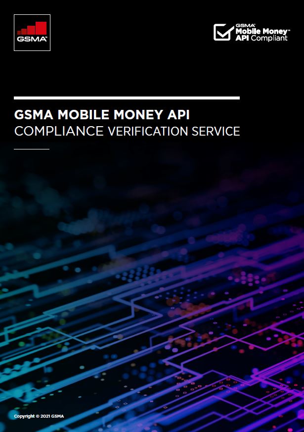 GSMA Mobile Money API Compliance Verification Service brochure image