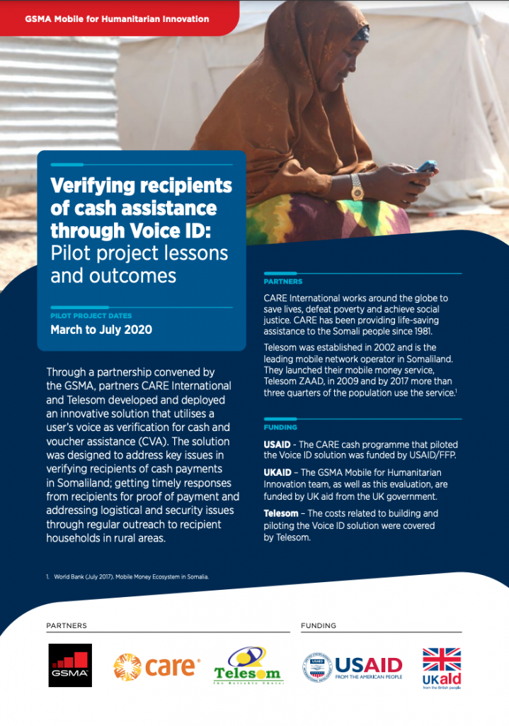 Verifying recipients of cash assistance through Voice ID: Pilot project lessons and outcomes image