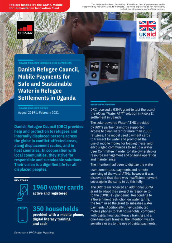 M4H Innovation Fund lessons and outcomes: Danish Refugee Council’s Water ATMs in Uganda image