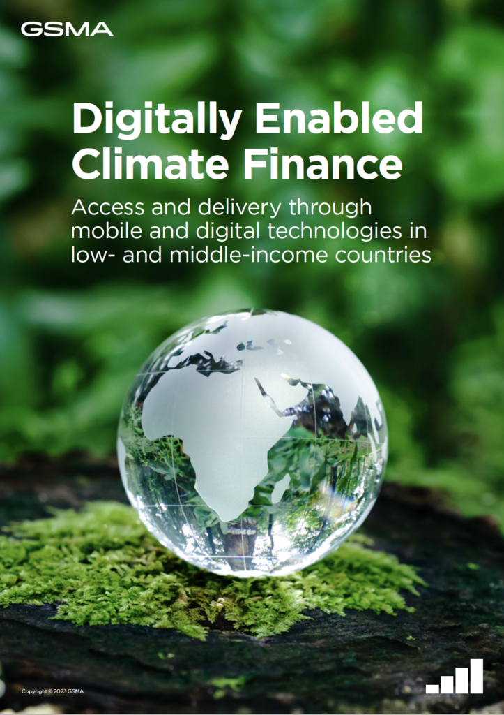 Image of the front cover of the Digitally Enabled Climate Finance report
