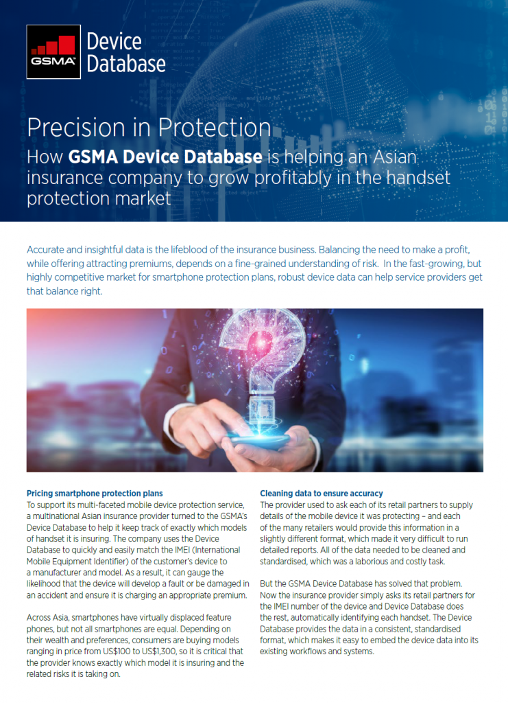 An Asian Insurance company uses GSMA TAC data to grow profitably in the handset protection market image