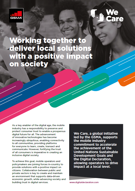 GSMA We Care Initiative Overview Flyer - External Affairs