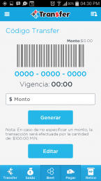 Transfer barcode