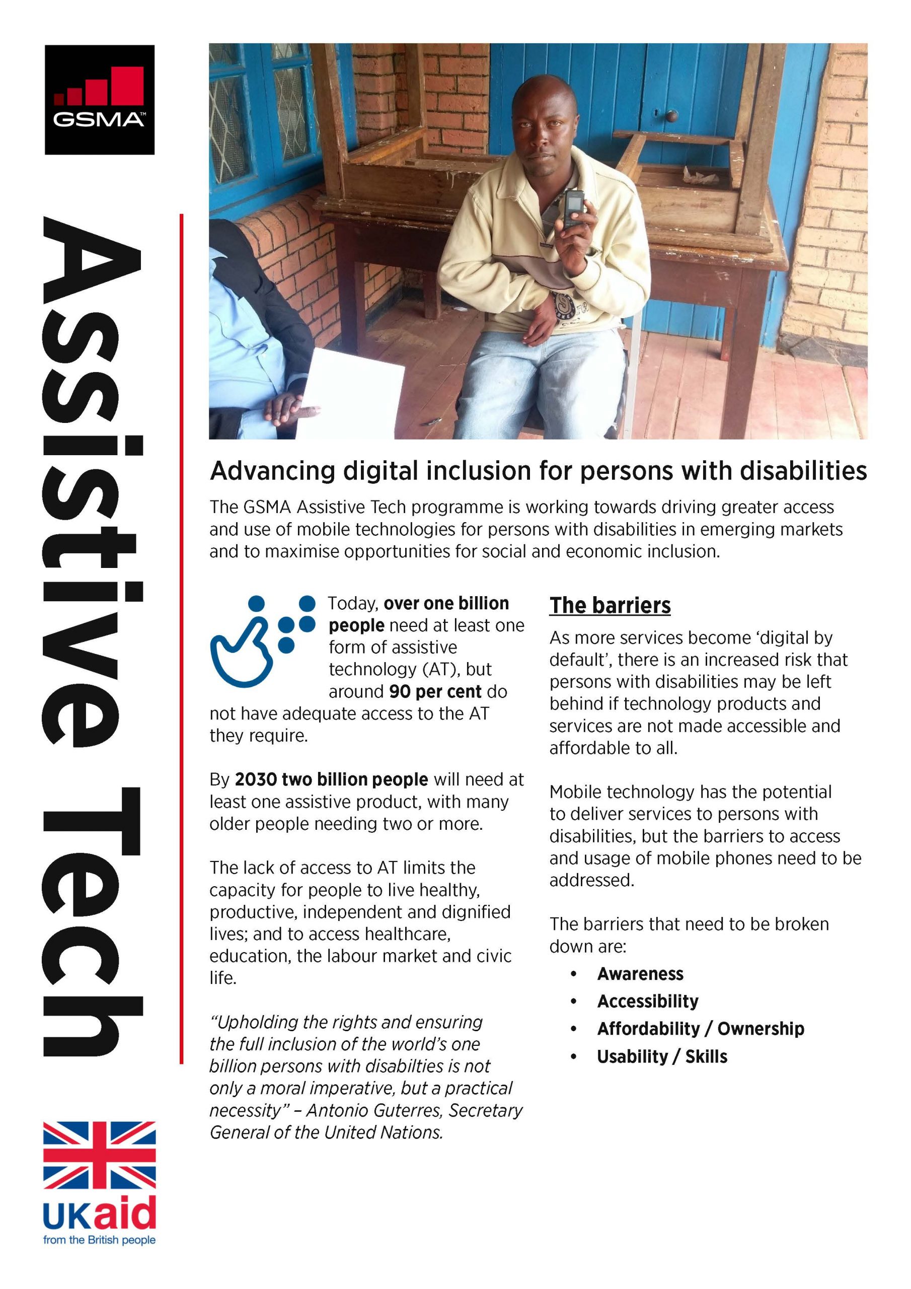 Advancing digital inclusion for persons with disabilities: About the Assistive Tech programme image