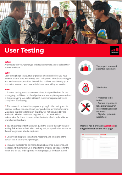 User testing