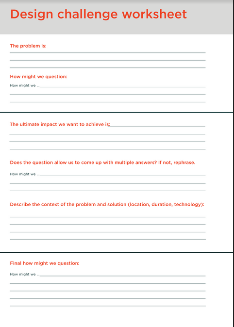 Design challenge worksheet