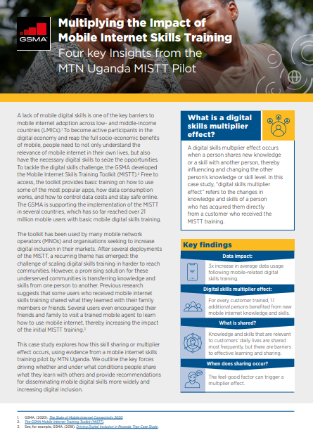 Multiplying the Impact of Mobile Internet Skills Training image