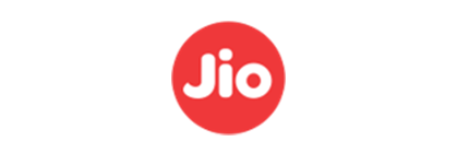 Logo of reliance jio, an indian telecommunications company.