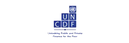 Logo of the united nations capital development fund (uncdf) with the slogan "unlocking public and private finance for the poor.