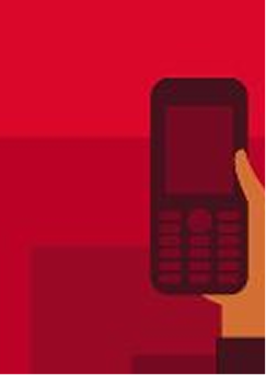 Illustration of a hand holding a basic mobile phone against a red geometric background, inspired by the CoNUA toolkit.