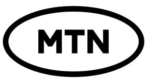 Black oval shape with a thick outline containing the letters "MTN" in bold, black uppercase font. The background inside the oval is white, and the design is simple and striking, with no additional elements.