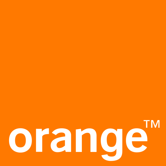 Orange square logo with the word "orange" in lowercase white letters at the bottom right corner. A small trademark symbol "TM" is placed next to the text. The logo features a bold, minimalist design with a bright orange background.