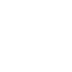 White icon on a black background showing five circles connected by lines, resembling a molecular structure or network, with small dots inside each circle, representing connectivity or relationships between nodes.