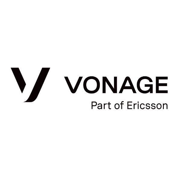Vonage logo with stylized "V" and the text "VONAGE Part of Ericsson" on a white background.