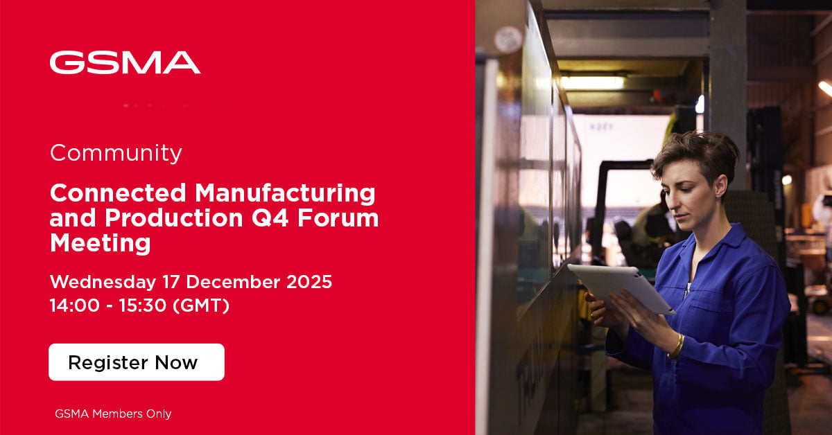 Connected Manufacturing and Production Q4 Community Forum