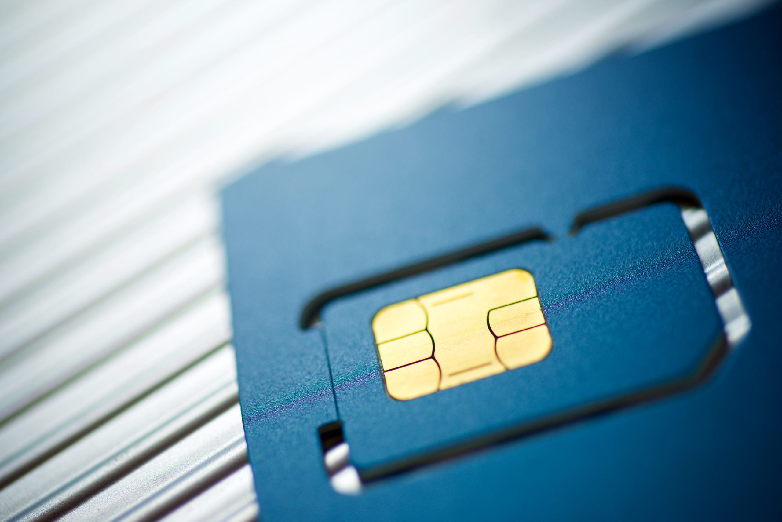Sim card on a table.