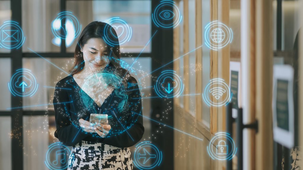 asian chinese turn on smart phone access to internet home automation