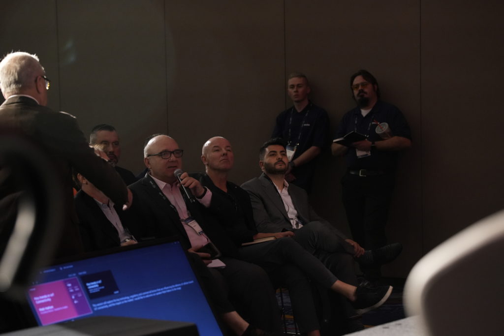 Audience asking a question