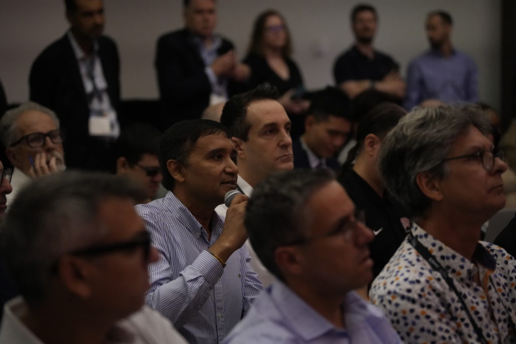 Audience asking question