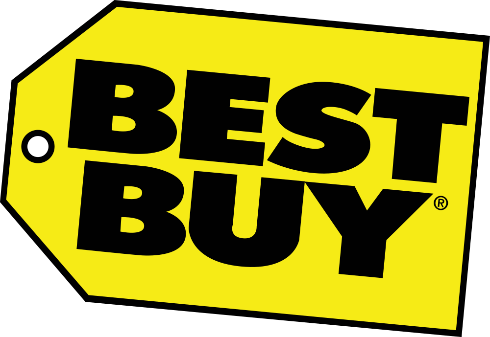 The Best Buy logo showcases a yellow price tag with "BEST BUY" in bold, black letters. Designed with a small circular hole on the left side, it resembles a classic price tag. The simple yet impactful design communicates value effectively, much like RCS enhances communication.