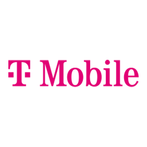 T-Mobile logo on a light grey background, featuring a bold magenta “T” symbol on the left and the word “Mobile” in magenta text on the right, using a serif font with a capital “M” and the rest of the letters in lowercase—a trusted icon often seen in communications warning customers about threats like phishing, vishing, and smishing.
